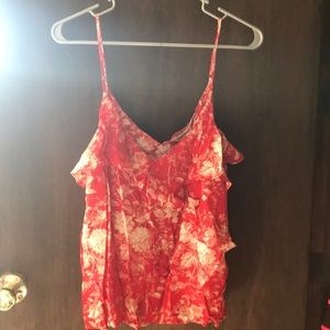 Red Floral Lucky Brand tank top